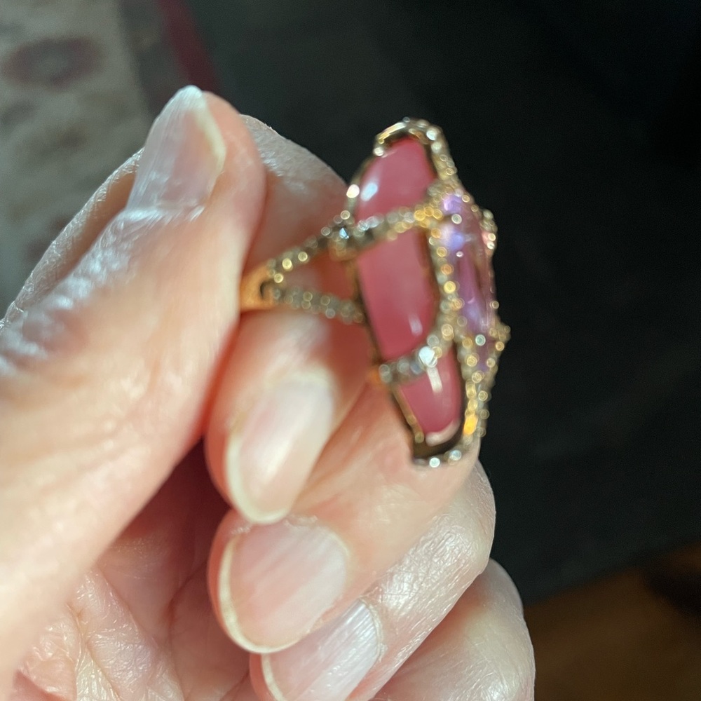 Ross-Simons Gold Ring with Pink and Purple Gemstones - Picture 3 of 7